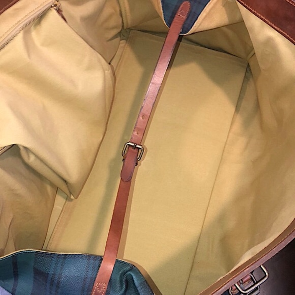RALPH LAUREN Black Watch Plaid Boston Weekend Travel Duffle Bag 52cm - Picture 17 of 17